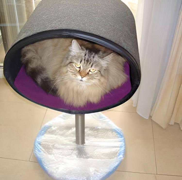 Design cat tree RONDO Stand Leather