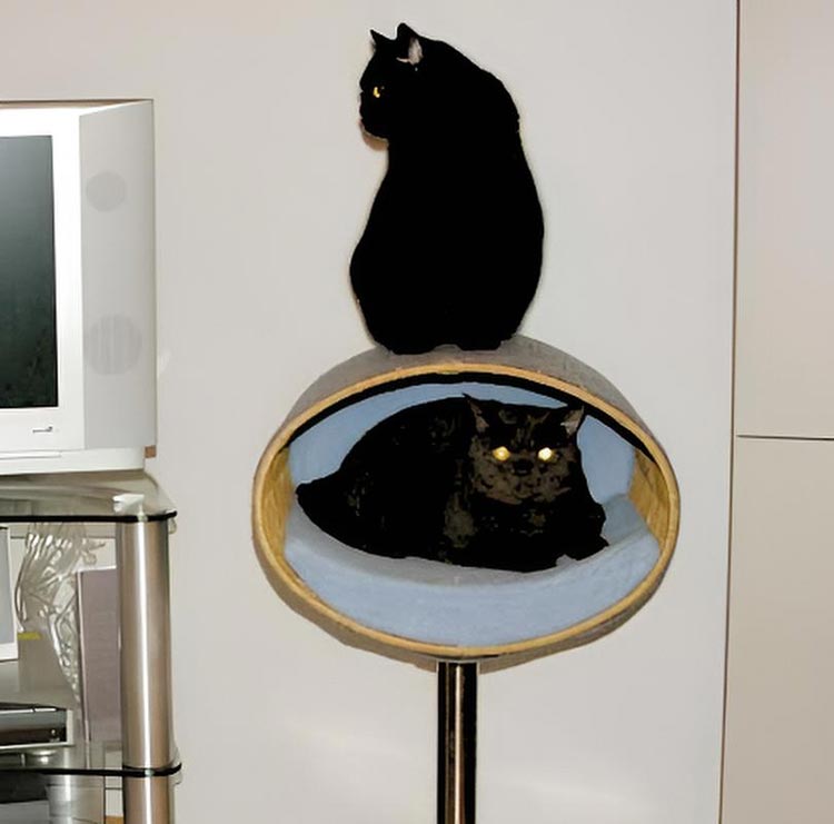 Unique cat scratcher RONDO Stand felt