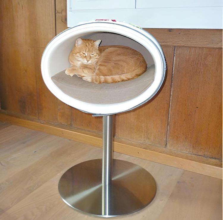 Unique cat scratcher RONDO Stand felt