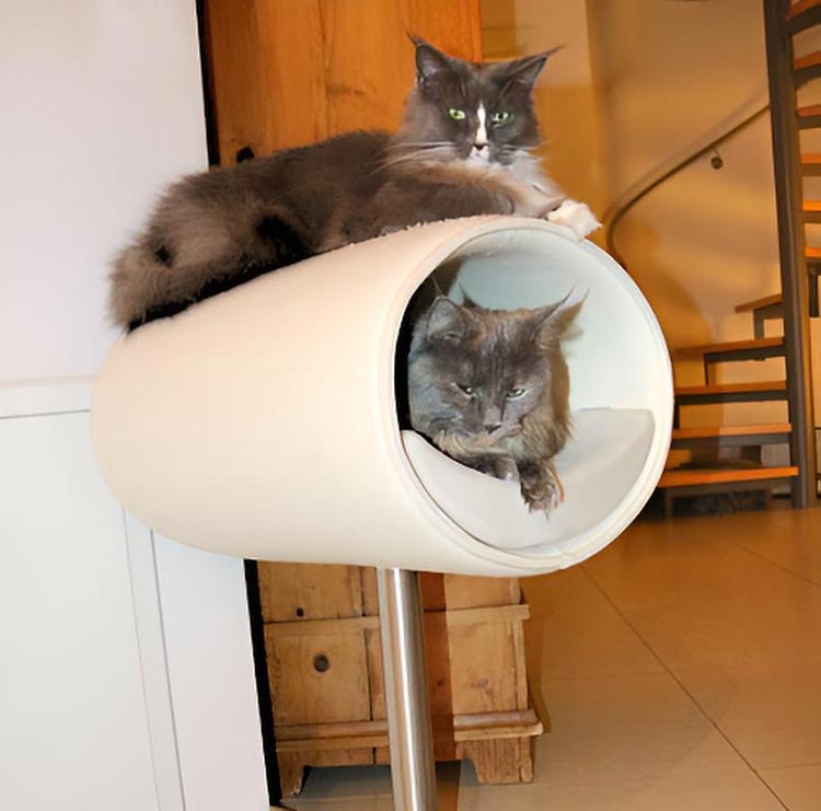 Unique cat scratcher RONDO Stand felt