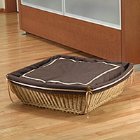 BOWL Katzenk�rbchen aus Rattan mit Husse