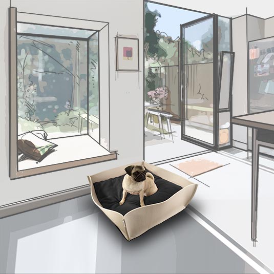 BOWL Felt - orthopaedic dog bed