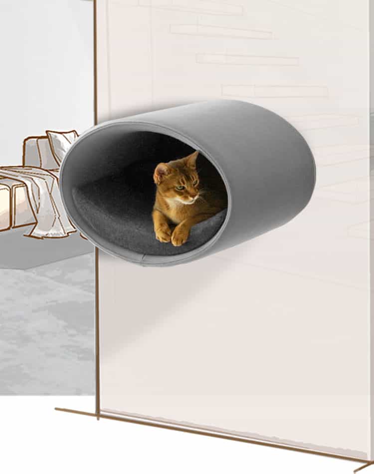 Cats Furniture Out Of Felt Or Leather With Contemporary Design