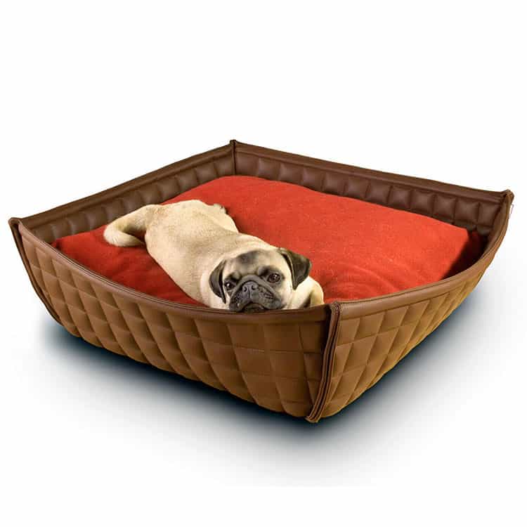 Dog basket Bowl faux leather