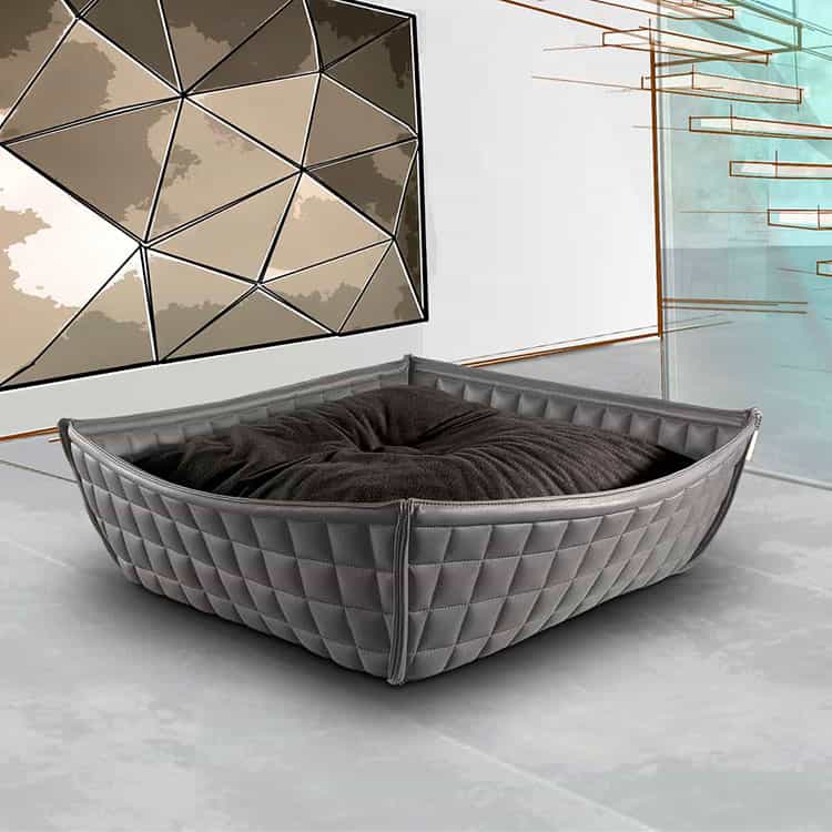 Dog basket Bowl faux leather