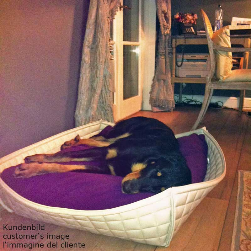 Dog basket Bowl faux leather