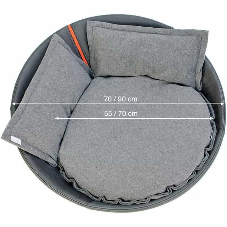 Leather dog basket MILA