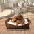 Dog basket Bowl faux leather