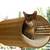 Design scratching post RONDO Stand Rattan