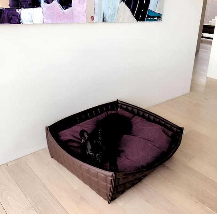 Dog basket Bowl faux leather