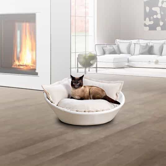 Cat bed leather MILA