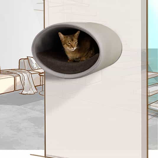 Katzen Kletterwand RONDO Wall Filz