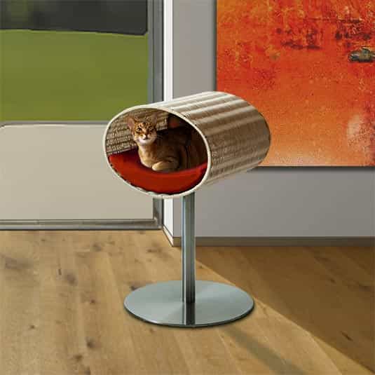 Design scratching post RONDO Stand Rattan
