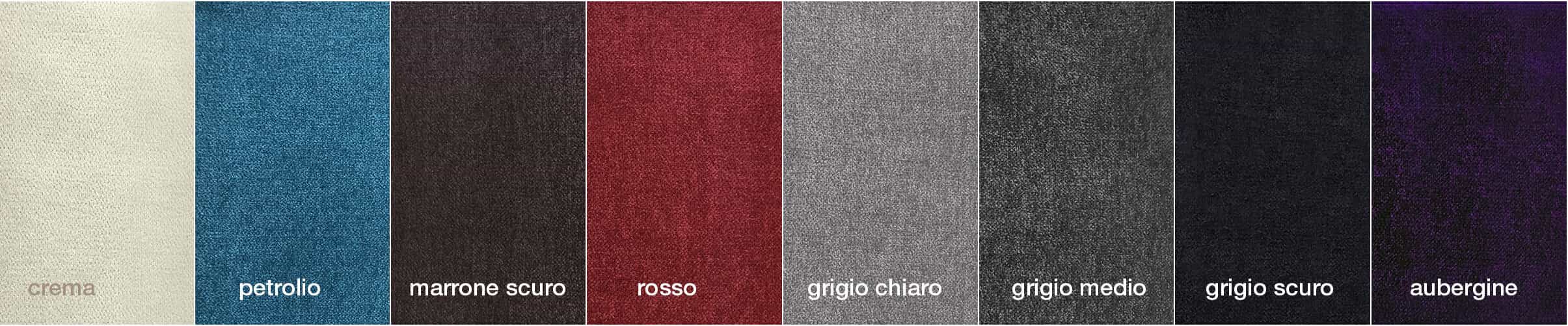 Colori del tessuti velour